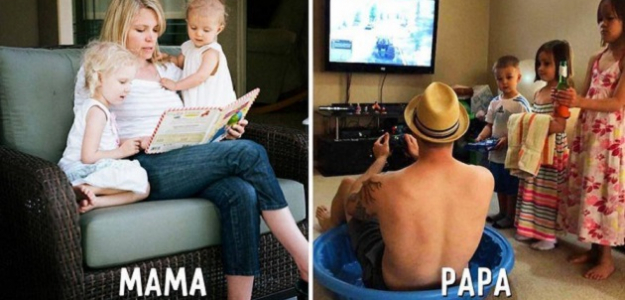 Na týchto fotografiách sa zabavíte: MAMA vs. TATO