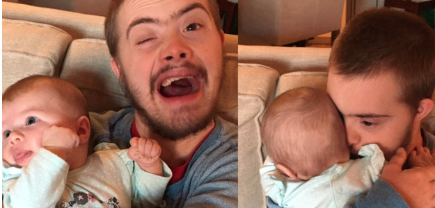 Silný okamih: Chlapec s Downovým syndrómom prvýkrát drží bábätko